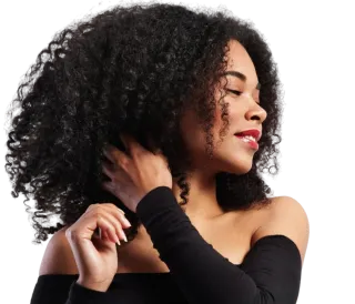 Afro hair treatment - Beautiful woman
